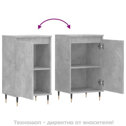 Бюфети 2 бр бетонно сив 40x35x70 см инженерно дърво