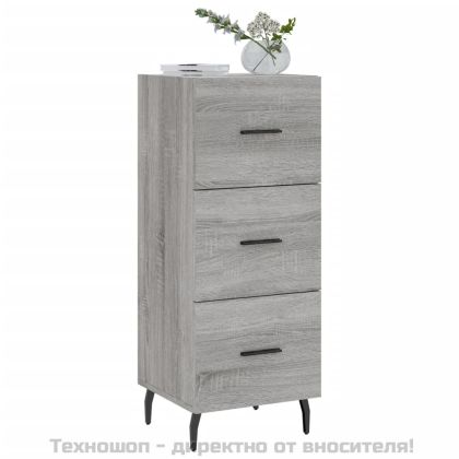 Сайдборд, сив сонома, 34,5x34x90 см, инженерно дърво