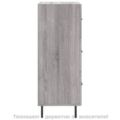 Сайдборд, сив сонома, 34,5x34x90 см, инженерно дърво