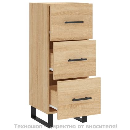 Сайдборд, дъб сонома, 34,5x34x90 см, инженерно дърво