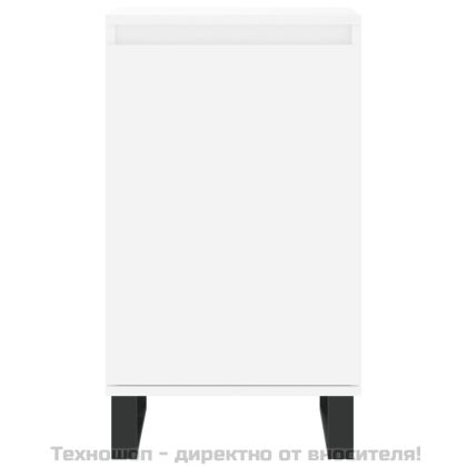 Бюфети, 2 бр, бели, 40x35x70 см, инженерно дърво