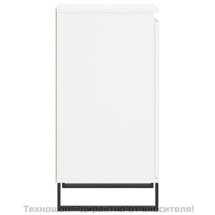 Бюфети, 2 бр, бели, 40x35x70 см, инженерно дърво