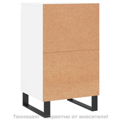 Бюфети, 2 бр, бели, 40x35x70 см, инженерно дърво