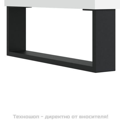 Бюфети, 2 бр, бели, 40x35x70 см, инженерно дърво