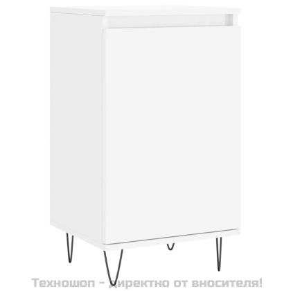 Бюфети, 2 бр, бели, 40x35x70 см, инженерно дърво