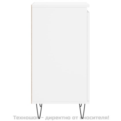 Бюфети, 2 бр, бели, 40x35x70 см, инженерно дърво