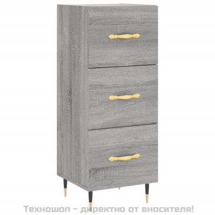 Сайдборд, сив сонома, 34,5x34x90 см, инженерно дърво