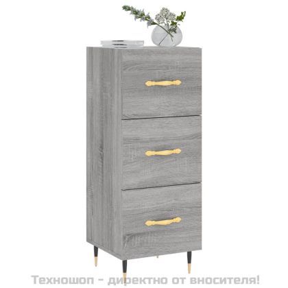 Сайдборд, сив сонома, 34,5x34x90 см, инженерно дърво