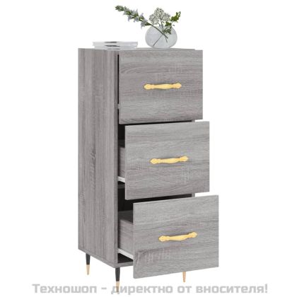 Сайдборд, сив сонома, 34,5x34x90 см, инженерно дърво