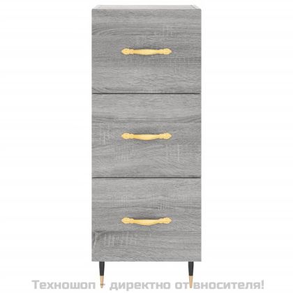 Сайдборд, сив сонома, 34,5x34x90 см, инженерно дърво