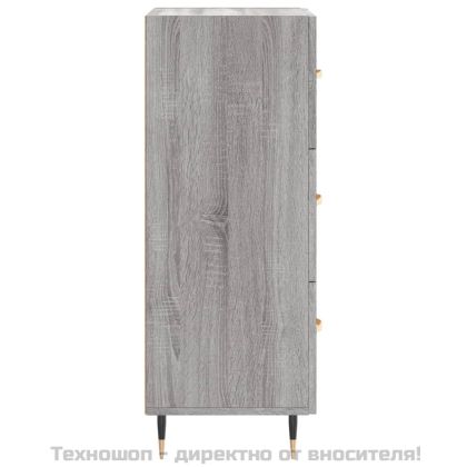 Сайдборд, сив сонома, 34,5x34x90 см, инженерно дърво