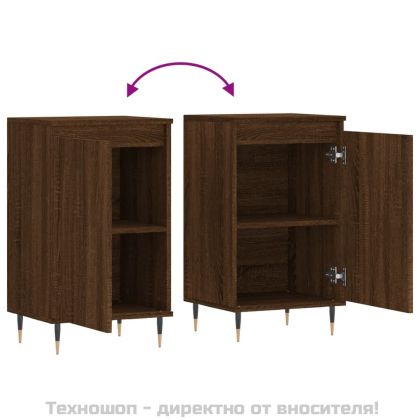 Бюфети 2 бр кафяв дъб 40x35x70 см инженерно дърво
