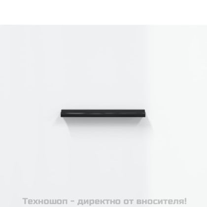 Сайдборд, бял гланц, 34,5x34x90 см, инженерно дърво