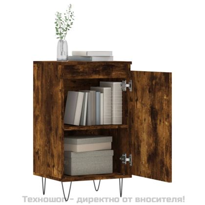 Бюфети 2 бр опушен дъб 40x35x70 см инженерно дърво