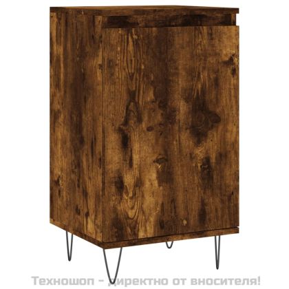 Бюфети 2 бр опушен дъб 40x35x70 см инженерно дърво