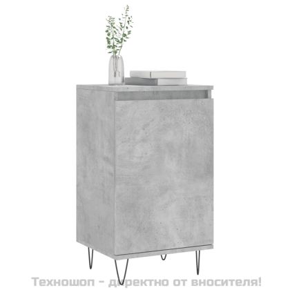 Бюфети 2 бр бетонно сив 40x35x70 см инженерно дърво
