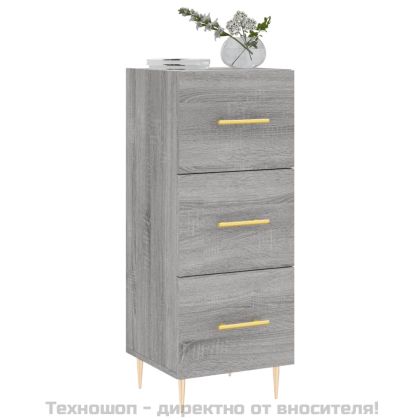 Сайдборд, сив сонома, 34,5x34x90 см, инженерно дърво