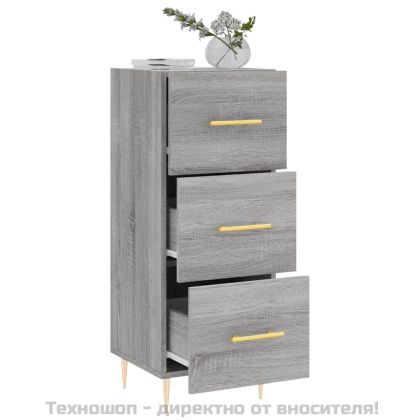 Сайдборд, сив сонома, 34,5x34x90 см, инженерно дърво