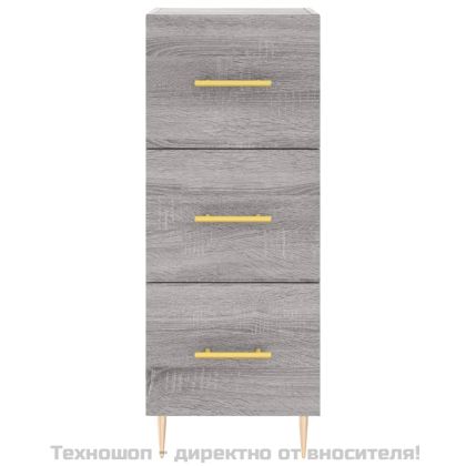 Сайдборд, сив сонома, 34,5x34x90 см, инженерно дърво