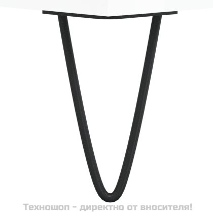 Бюфети 2 бр бял гланц 40x35x70 см инженерно дърво