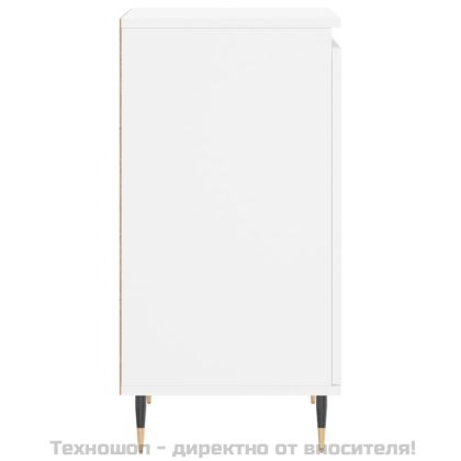 Бюфети, 2 бр, бели, 40x35x70 см, инженерно дърво