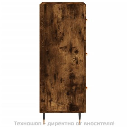 Сайдборд, опушен дъб, 34,5x34x90 см, инженерно дърво