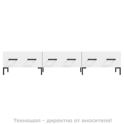 ТВ шкаф, бял, 150x36x30 см, инженерно дърво