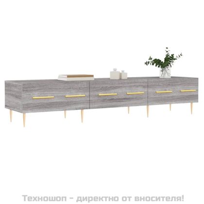 ТВ шкаф, сив сонома, 150x36x30 см, инженерно дърво