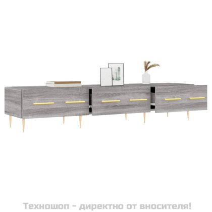 ТВ шкаф, сив сонома, 150x36x30 см, инженерно дърво