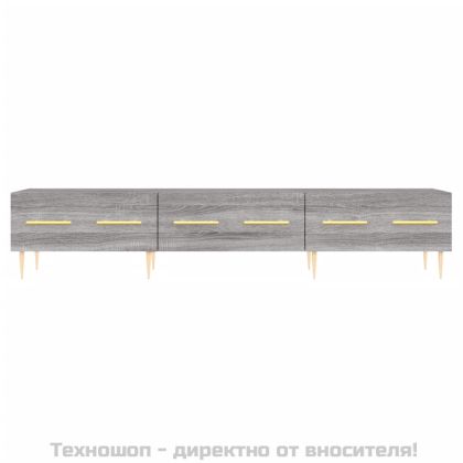 ТВ шкаф, сив сонома, 150x36x30 см, инженерно дърво