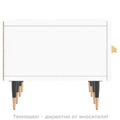 ТВ шкаф, бял, 150x36x30 см, инженерно дърво