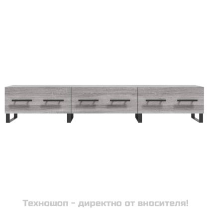 ТВ шкаф, сив сонома, 150x36x30 см, инженерно дърво
