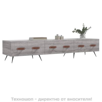ТВ шкаф, сив сонома, 150x36x30 см, инженерно дърво
