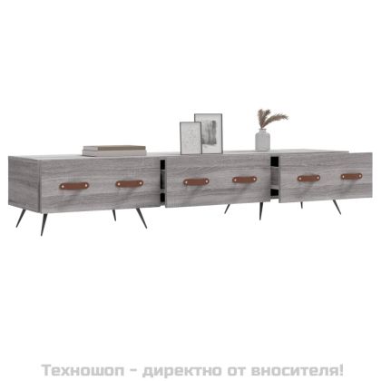 ТВ шкаф, сив сонома, 150x36x30 см, инженерно дърво