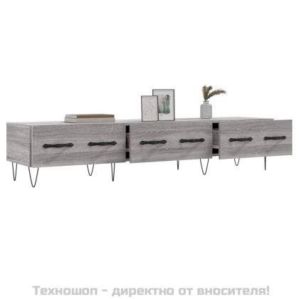 ТВ шкаф, сив сонома, 150x36x30 см, инженерно дърво