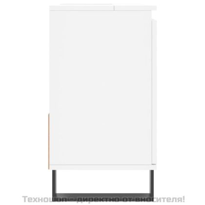 Шкаф за баня, бял, 65x33x60 см, инженерно дърво