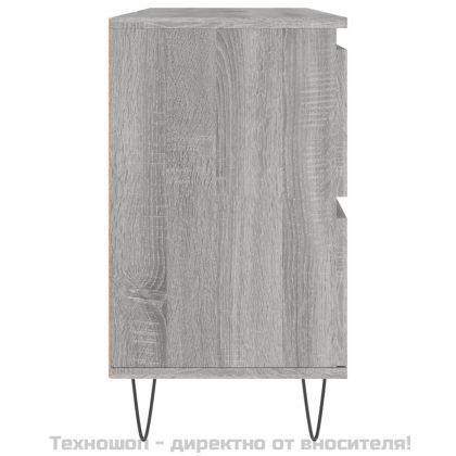 Шкаф за баня, сив сонома, 80x33x60 см, инженерно дърво