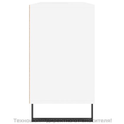 Шкаф за баня, бял, 80x33x60 см, инженерно дърво