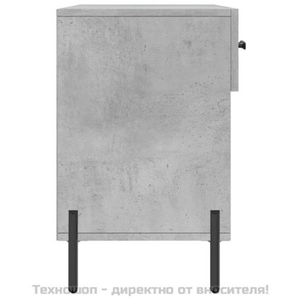 Пейка за обувки, бетонно сив, 102x35x55 см, инженерно дърво
