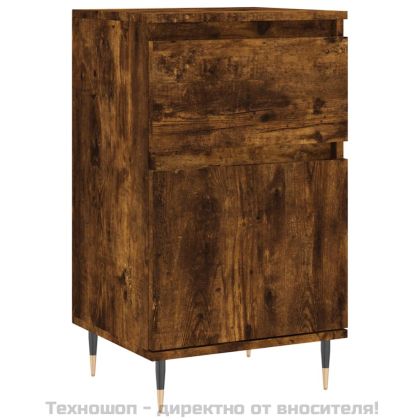 Бюфети 2 бр опушен дъб 40x35x70 см инженерно дърво