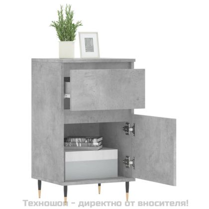 Бюфети 2 бр бетонно сив 40x35x70 см инженерно дърво