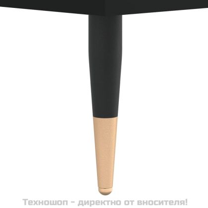 Бюфети, 2 бр, черни, 40x35x70 см, инженерно дърво