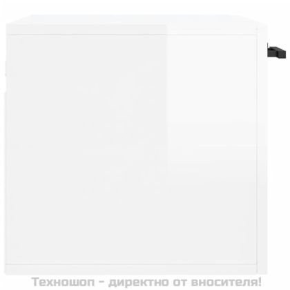 Стенен шкаф, бял гланц, 60x36,5x35 см, инженерно дърво