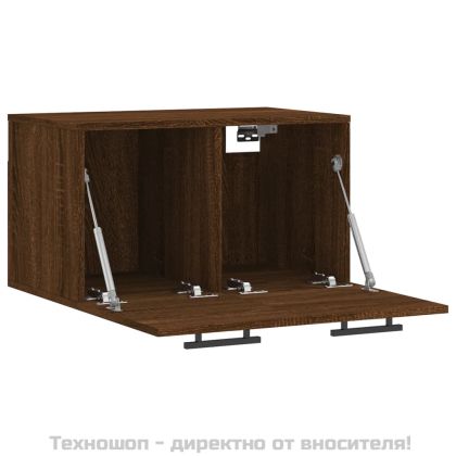 Стенен шкаф, кафяв дъб, 60x36,5x35 см, инженерно дърво