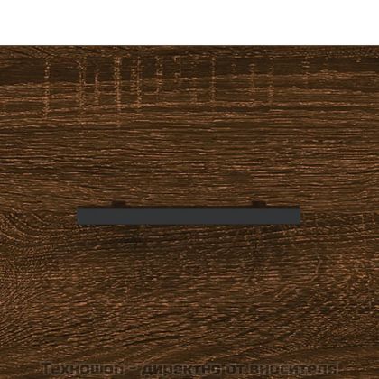 Стенен шкаф, кафяв дъб, 60x36,5x35 см, инженерно дърво