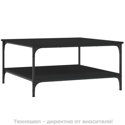 Кафе маса, черна, 80x80x40 см, инженерно дърво