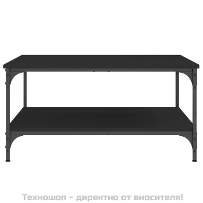 Кафе маса, черна, 80x80x40 см, инженерно дърво