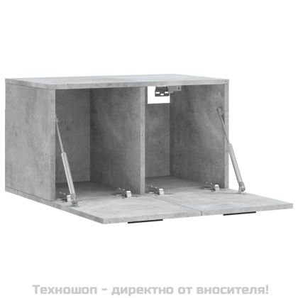 Стенен шкаф, бетонно сив, 60x36,5x35 см, инженерно дърво