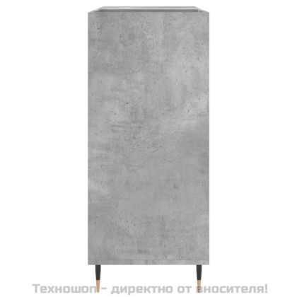 Шкаф за грамофонни плочи сив 84,5x38x89 см инженерно дърво