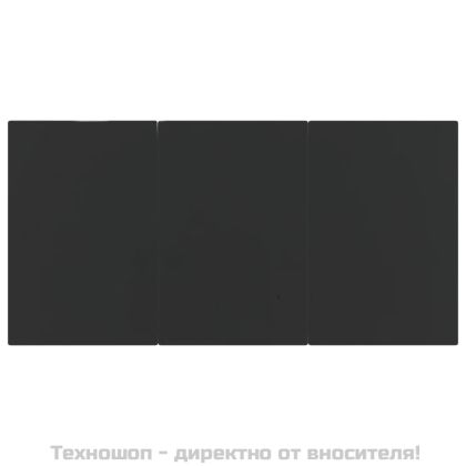 Градински трапезен комплект 9 части черен полиратан и стомана